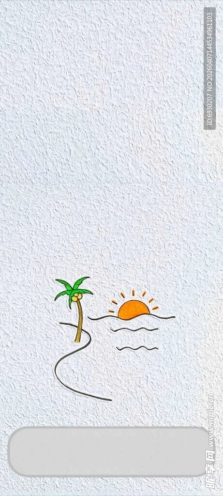 沙滩上的椰树与日出景象