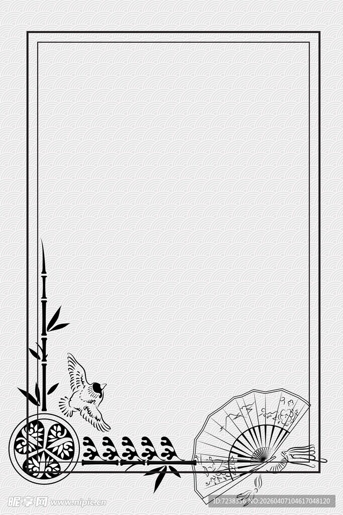 中式边框装饰图