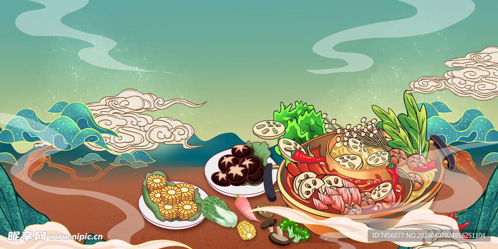 丰盛美食展现诱人餐景