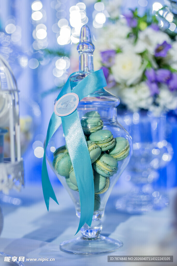 精致蓝绿装饰玻璃花瓶摆件