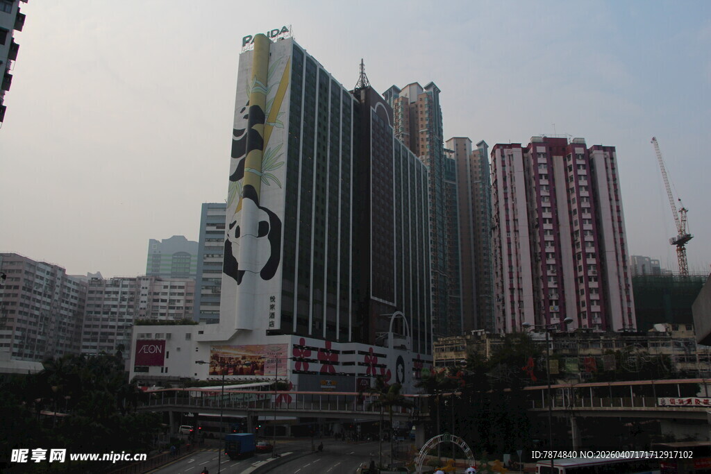 城市高楼建筑群景观