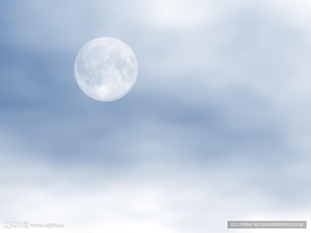 天空中的皎洁明月电脑壁纸