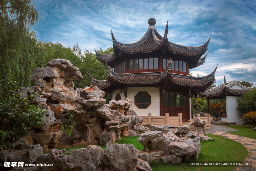 中式古典园林景观建筑