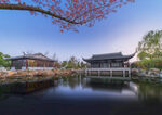 中式园林湖畔美景