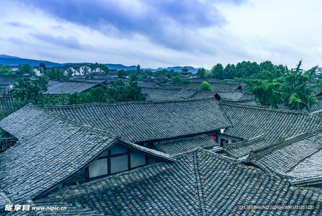 古村落屋顶风光