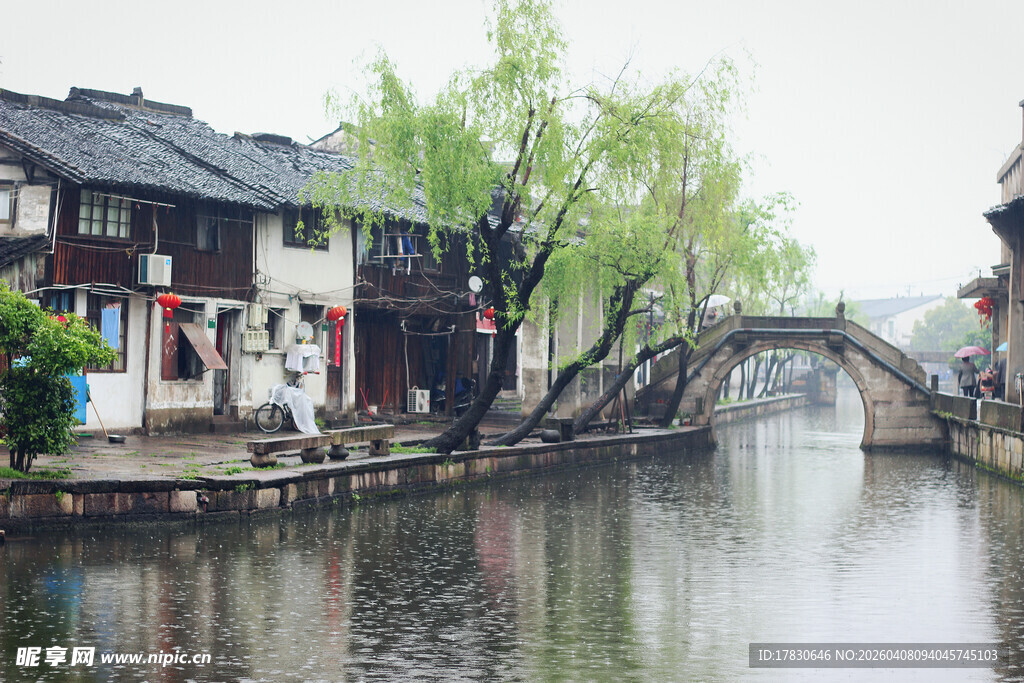 江南水乡古桥流水人家