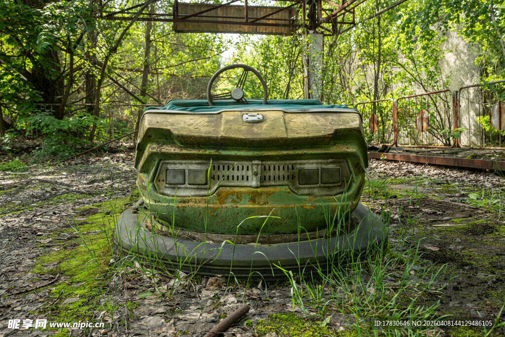 废弃林间的老旧景观设施