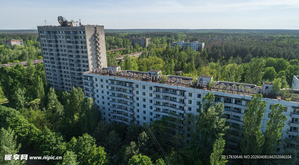 森林环绕的高层居民楼