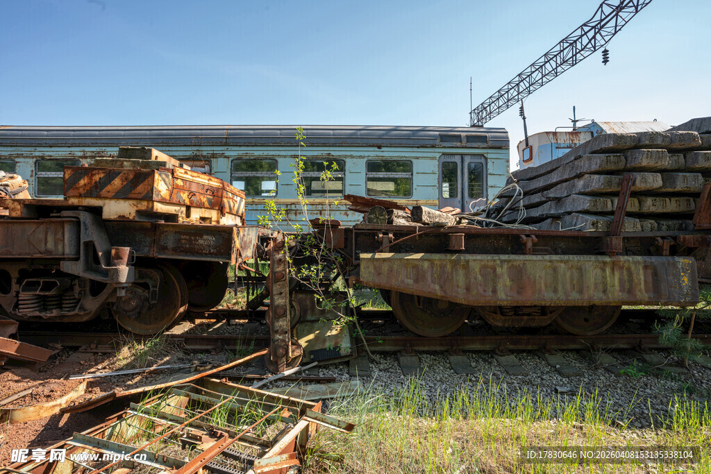 木材堆放场地景象