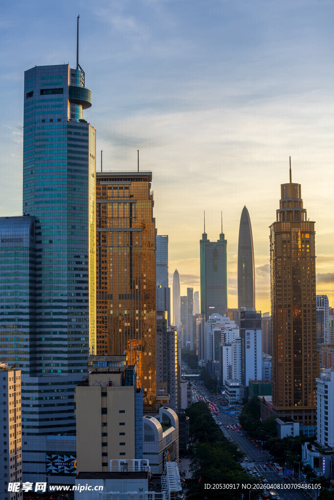 深圳现代风格深南大道高楼大厦