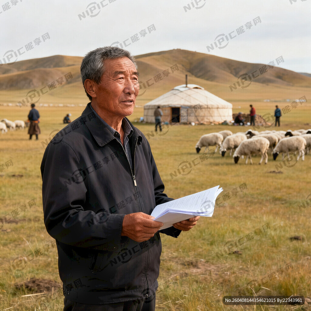 内蒙古廷·巴特尔的工作照