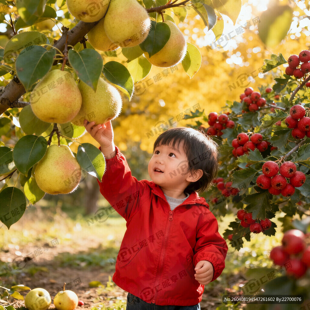 小朋友梨果满枝、山楂飘香