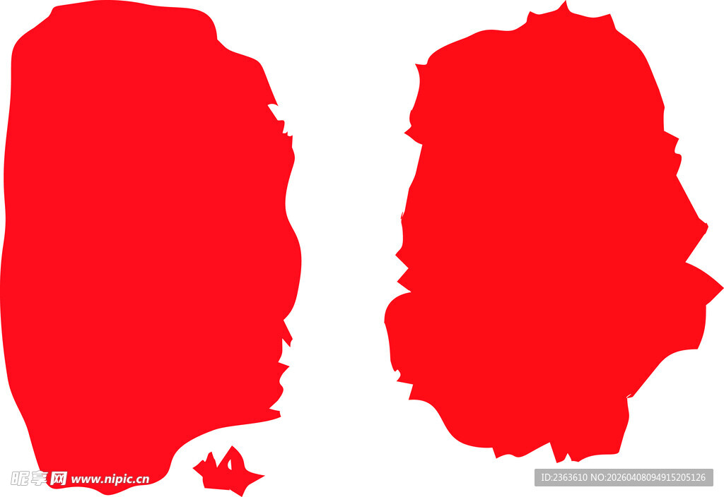 红色不规则图形图案