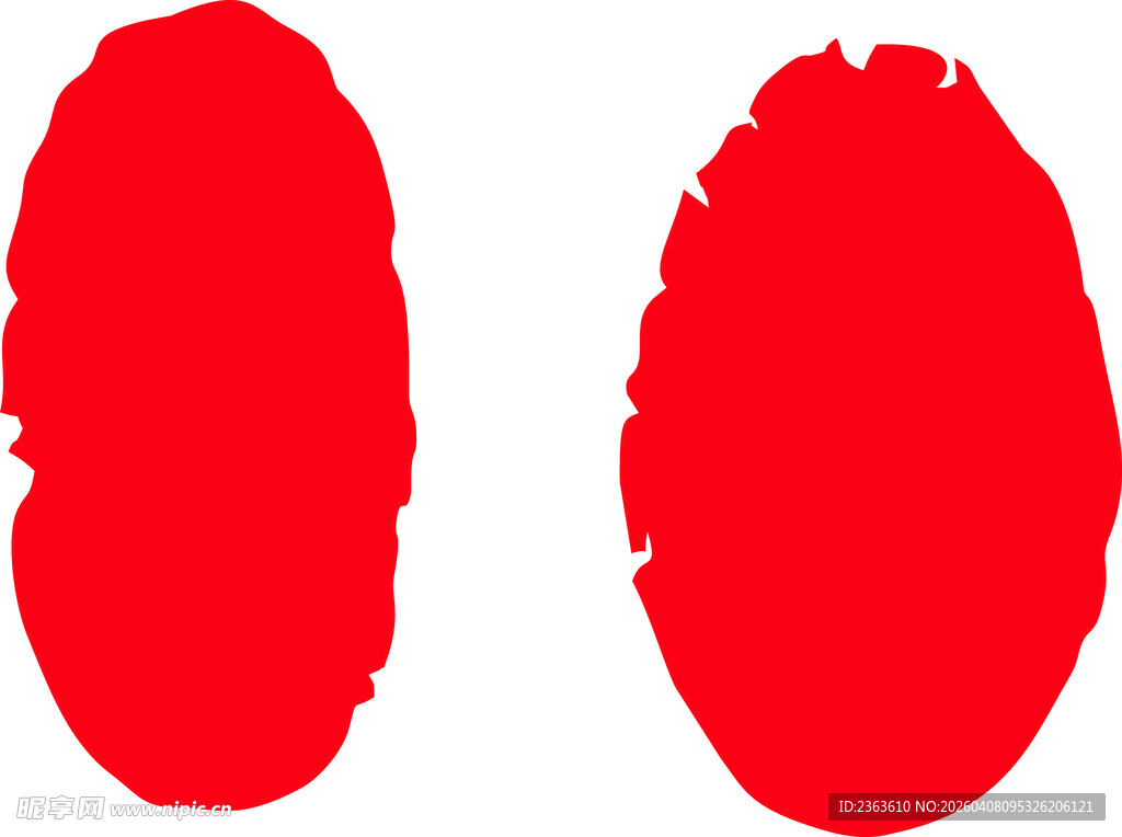 红色不规则图形