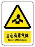 当心有毒气体警示标志