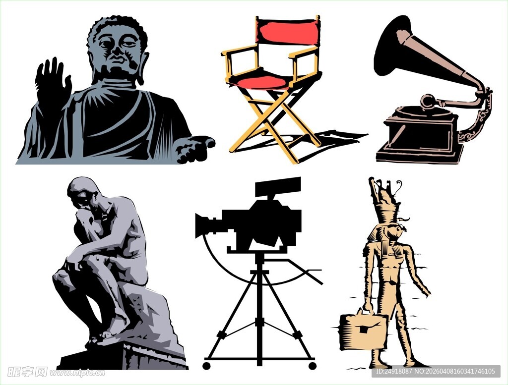 艺术与影视相关元素集合