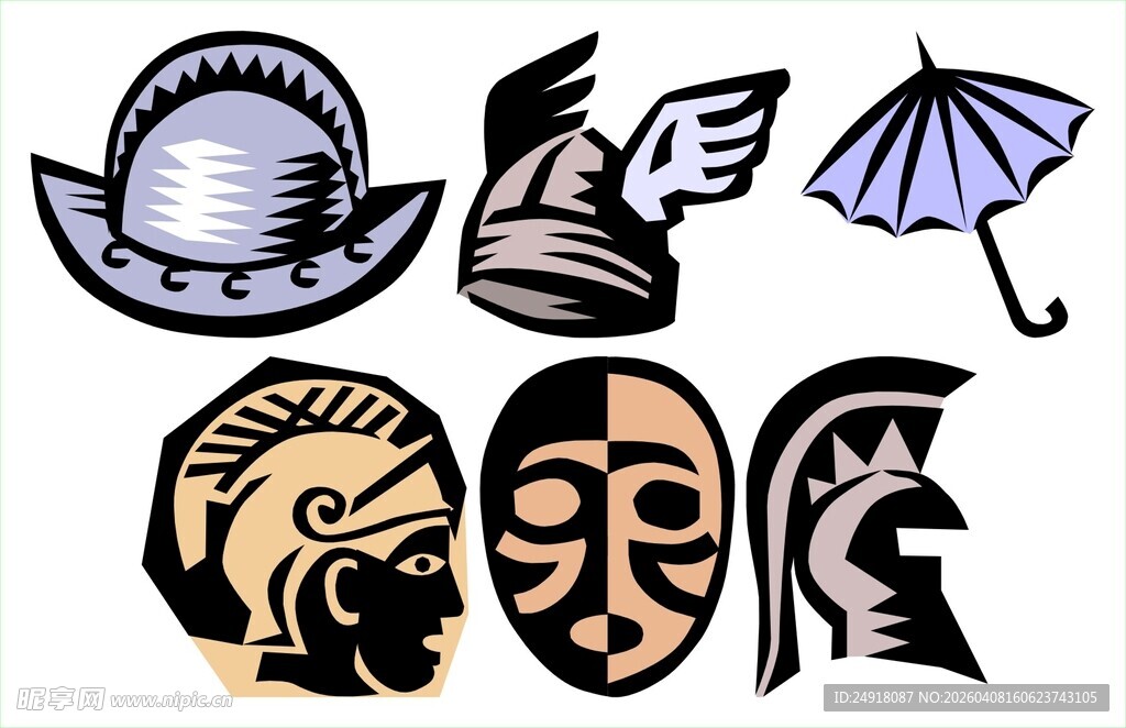 复古风格图案设计元素