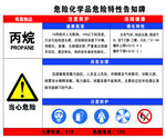 丙烷化学品安全告知牌
