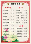 小吃店菜单