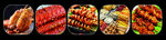 多样美味寿司拼盘炸串