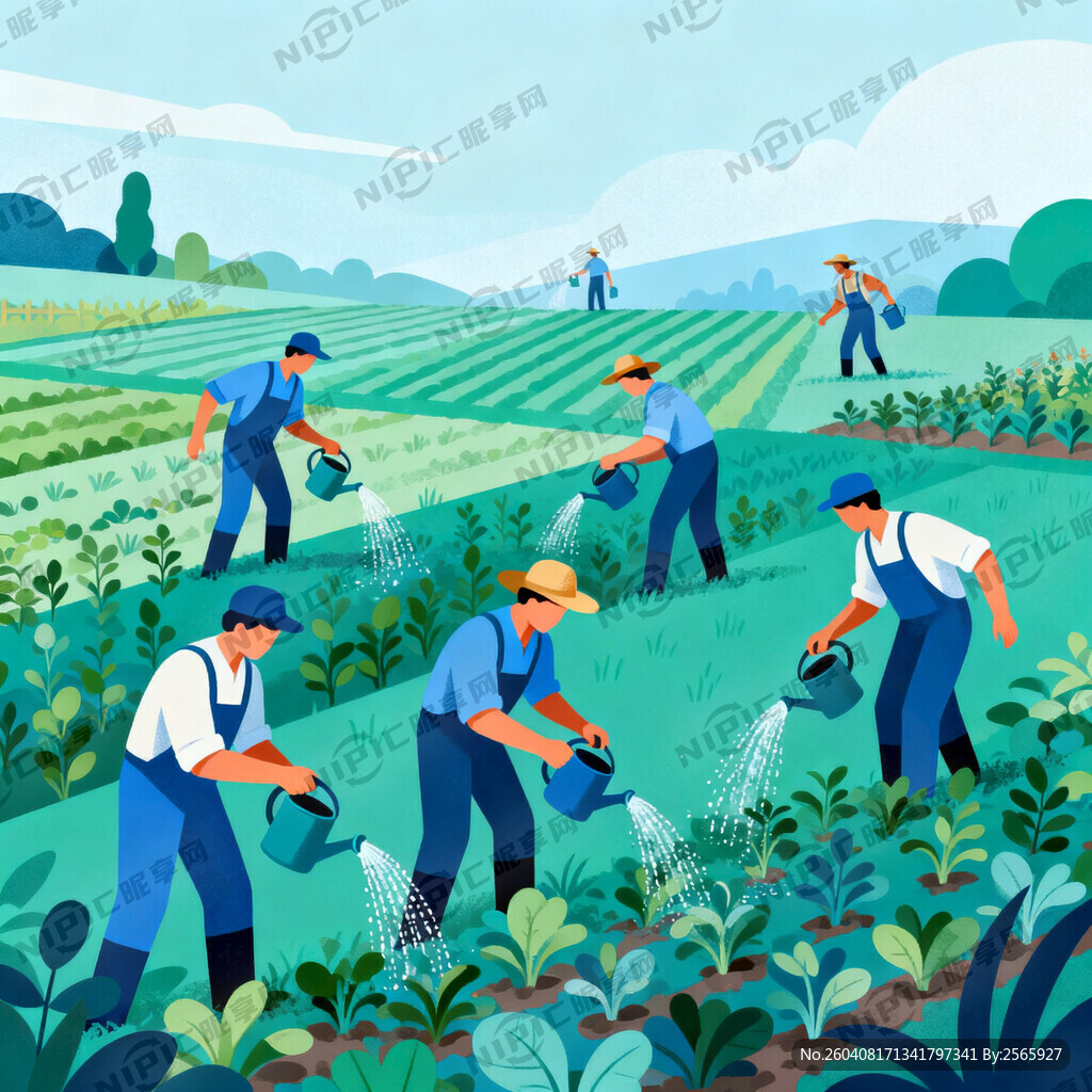 蓝色绿色农业背景