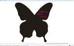黑色蝴蝶剪影