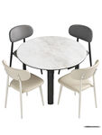 现代简约圆桌配四把椅子