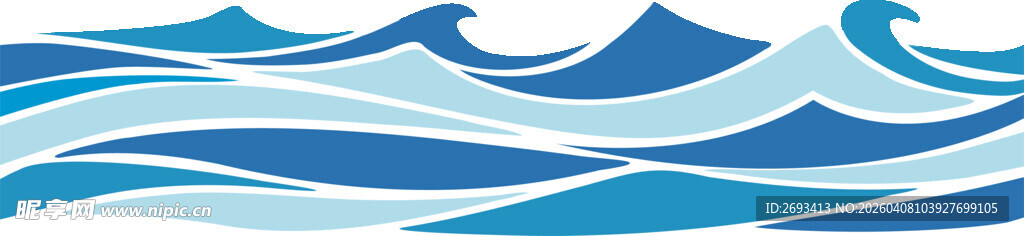 蓝白波浪纹理图案