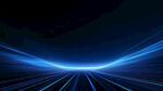 蓝色光线科技感未来道路