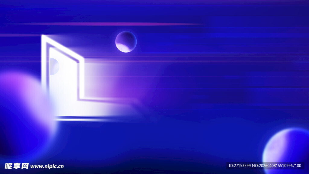 梦幻紫色科技感空间画面