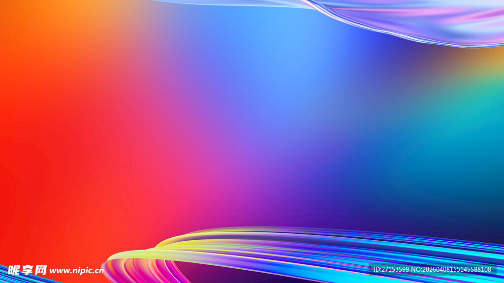 绚丽多彩流体渐变背景图