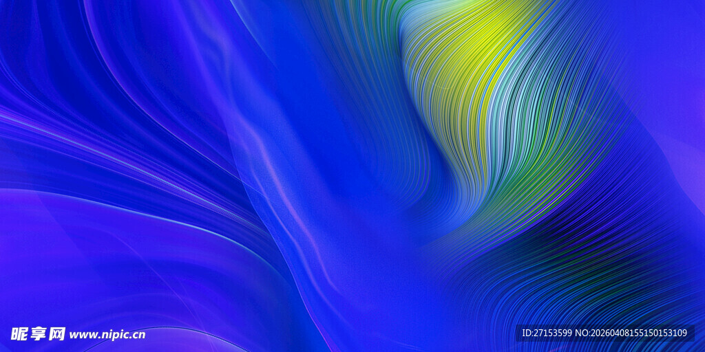 梦幻蓝紫色抽象流体图案