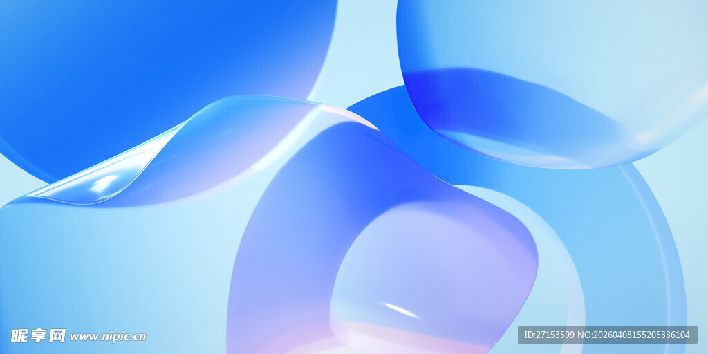 梦幻蓝色抽象流体图案