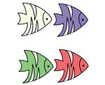 卡通彩色小鱼