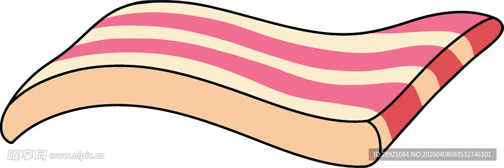 彩色条纹弯曲布料