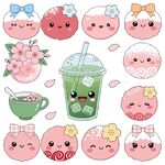 可爱卡通甜点饮品插画