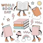 可爱卡通风格的书本插画