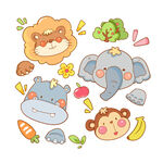 可爱动物卡通图案集合