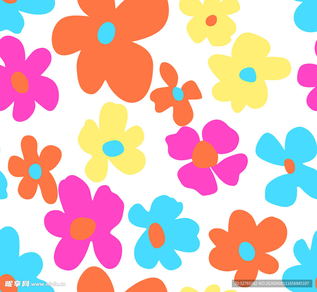 多彩花卉图案背景