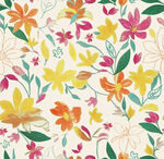 多彩花卉图案背景