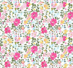 粉色花卉图案无缝背景