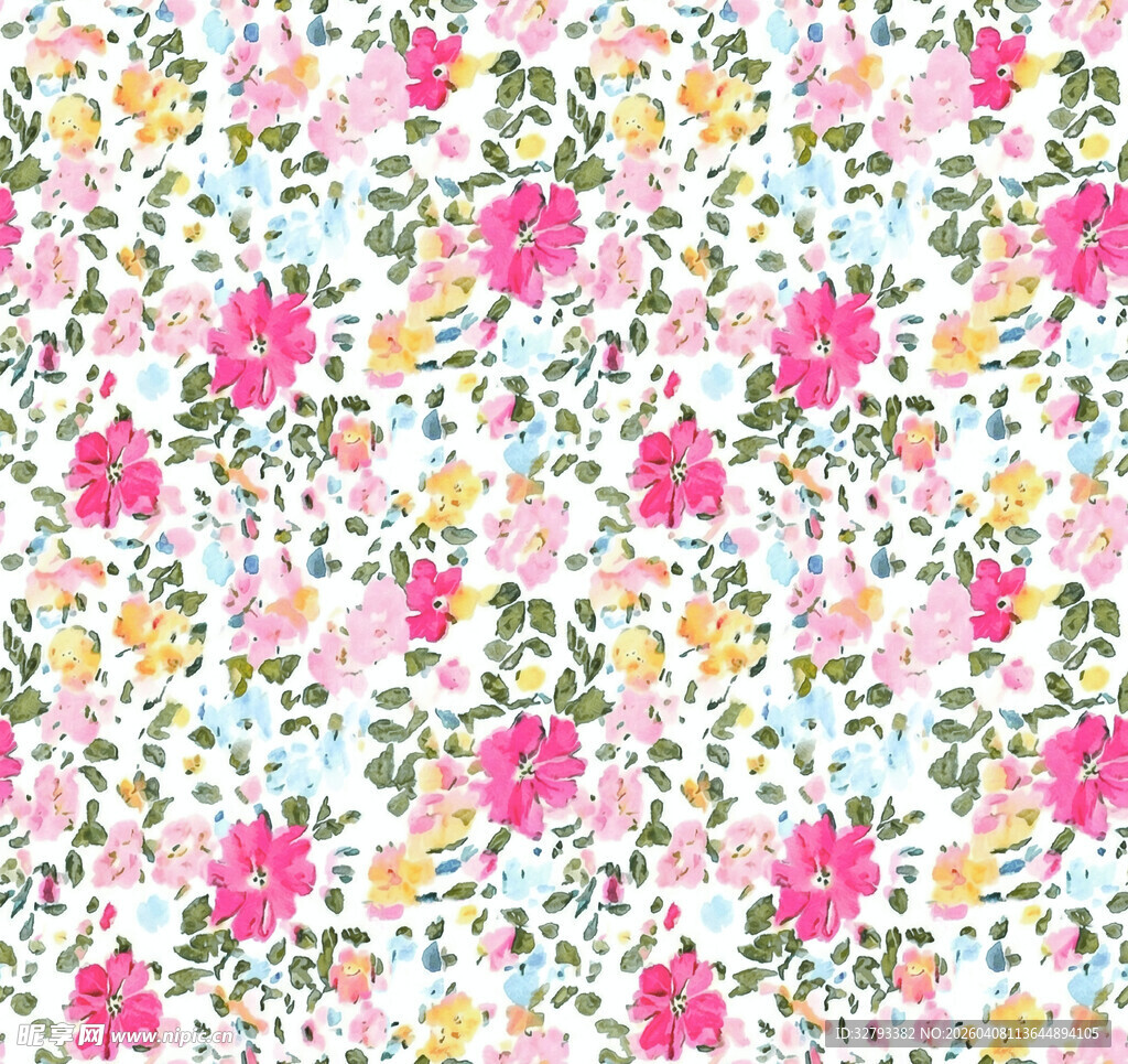 粉色花卉图案无缝背景