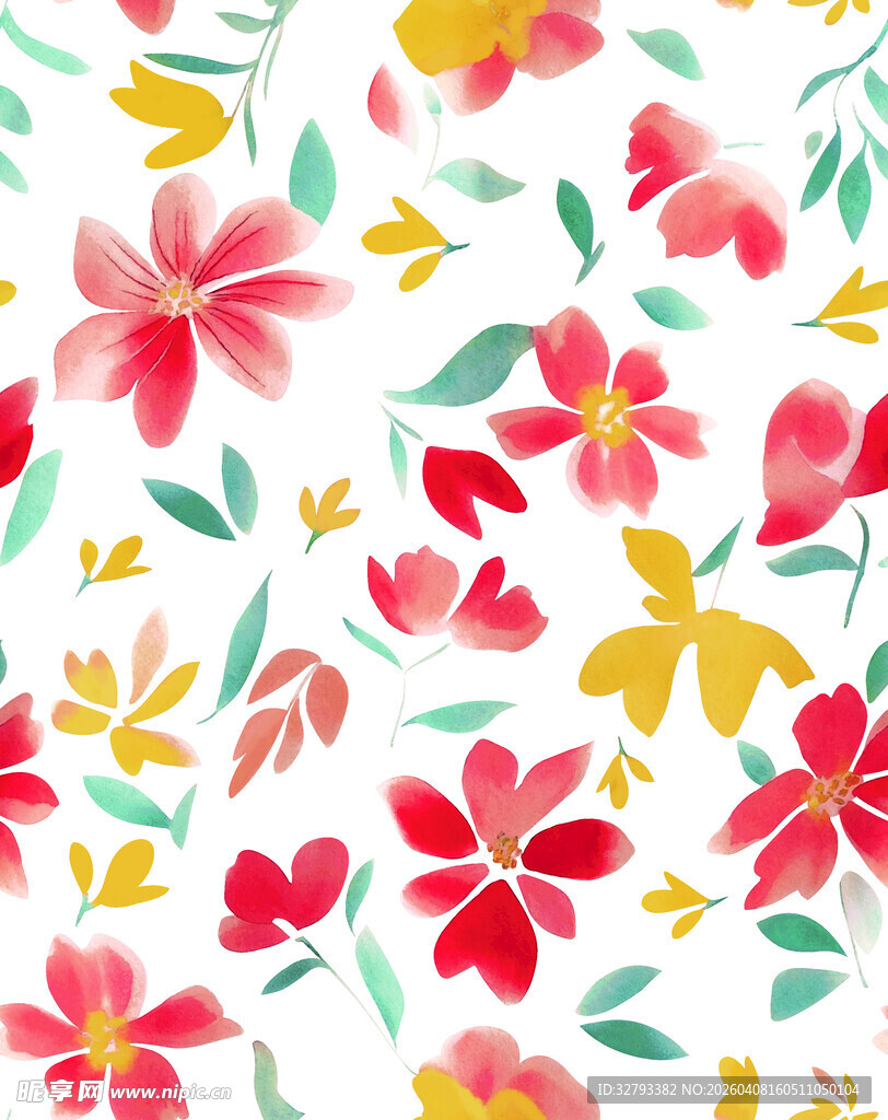 花卉图案背景清新风