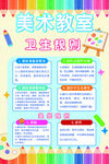 美术教室卫生规则海报