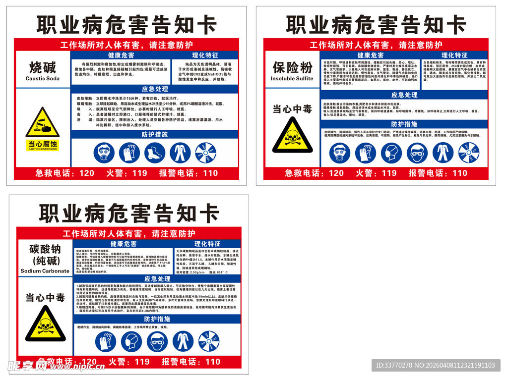 职业危害告知卡展示