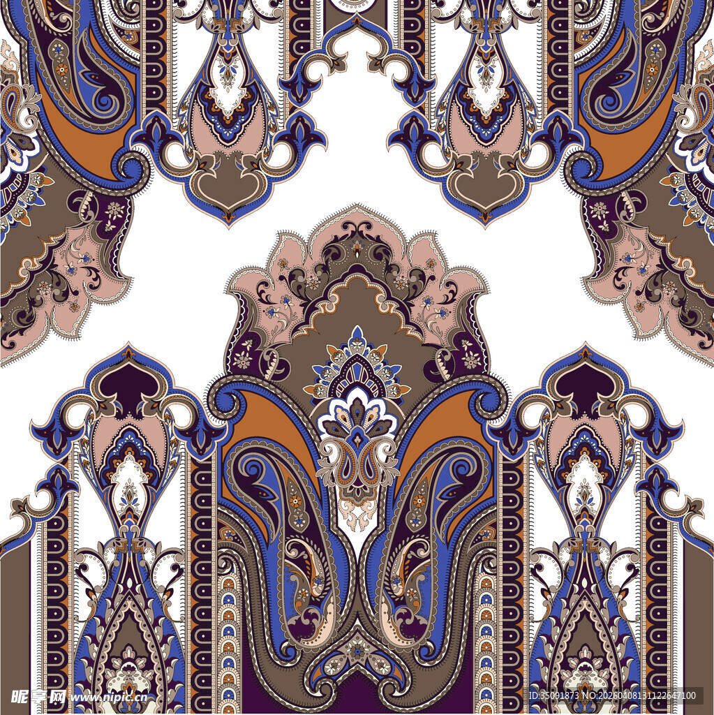 精美佩斯利花纹图案设计