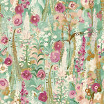 清新花卉图案布料纹理