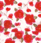 红色花卉图案布料纹理