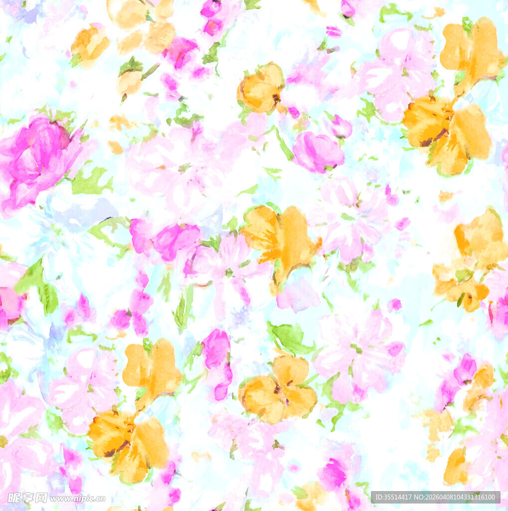 多彩花卉图案背景