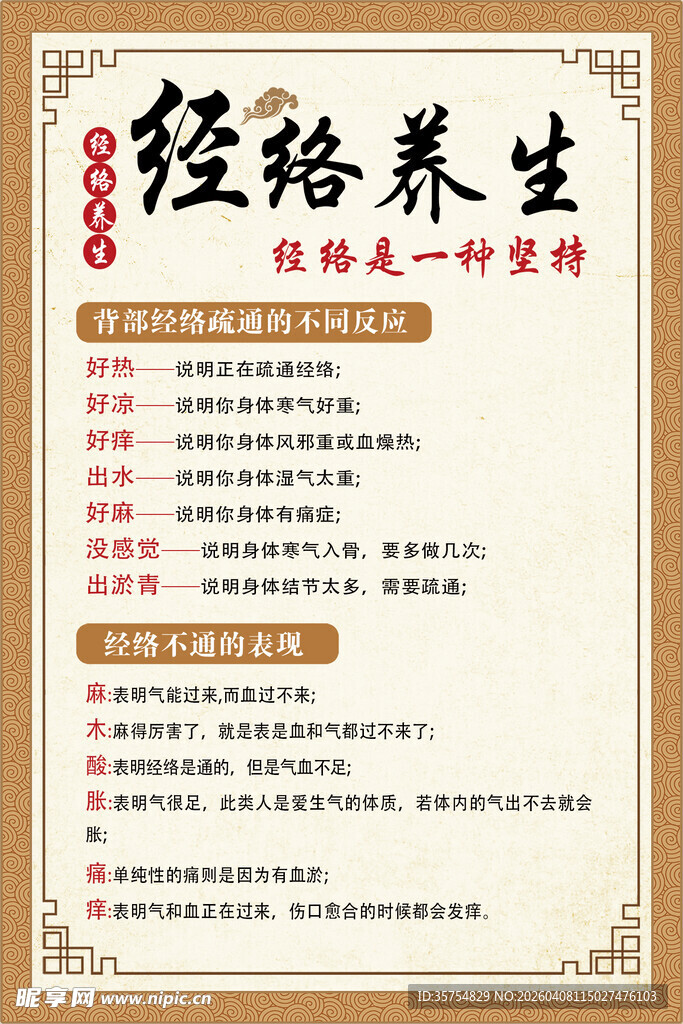 经络养生海报